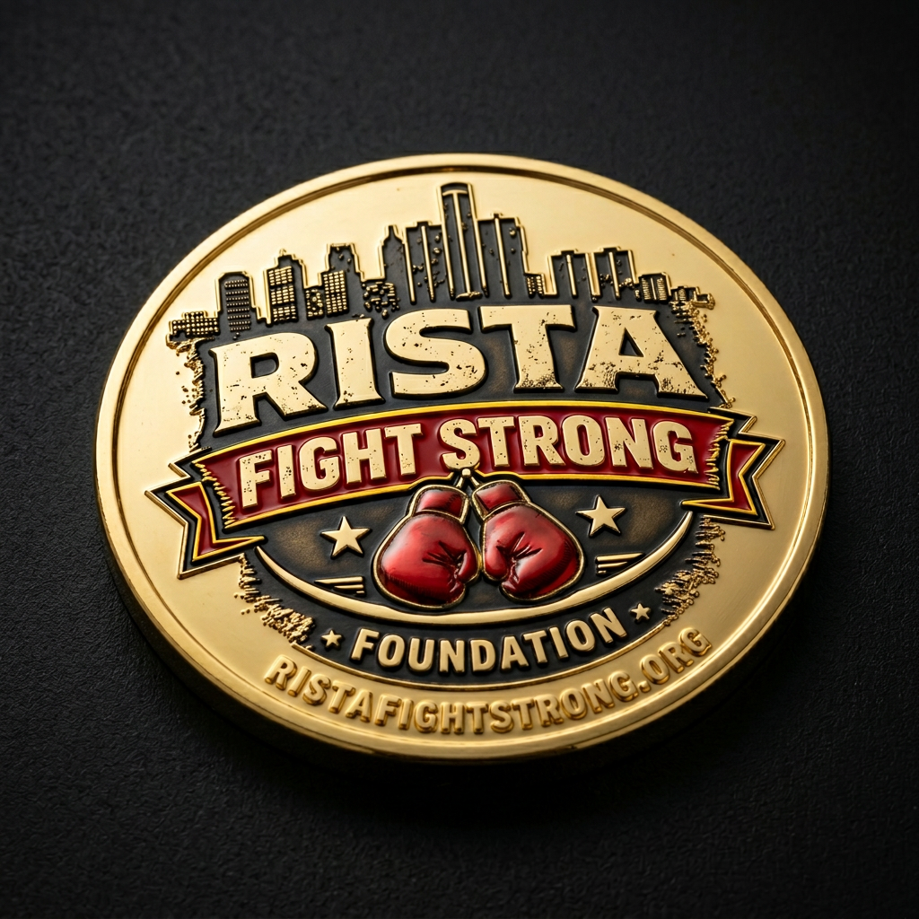 Rista Fight Strong Challenge Coin